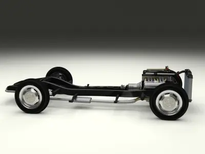 Fully modeled w interior Mercedes 190SL 3D model