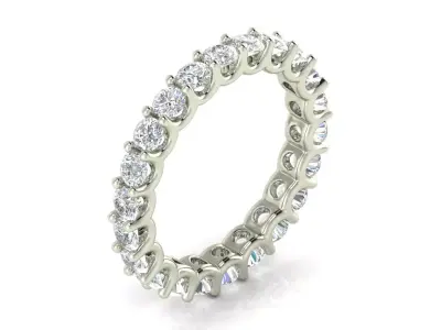 U Shaped Eternity Ring 2 point 6 mm stone size swiss 11 and EU51 3D print model