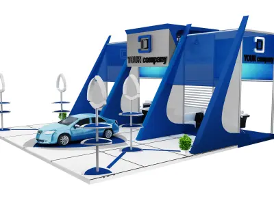 Booth Exhibition Stand a588b  3D model