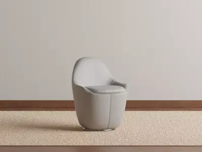 Swivel Dining Side Chair 3D model