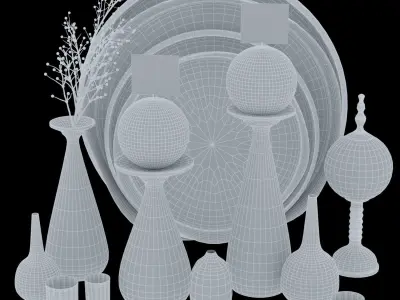 decorative set 53 3D model purchase