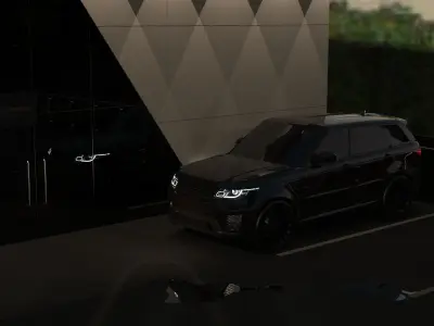 Car Park Car Scene 3D model