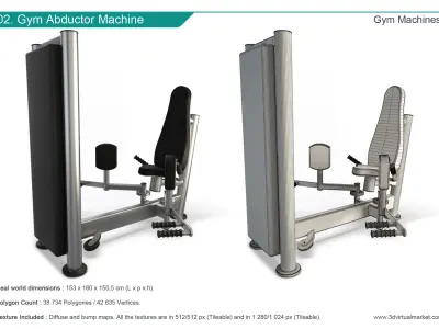 Fitness Machine Room Collection 3D model