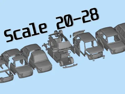 Maluch Polskifiat 126 STL printable scale model for RC  diecast  3D print model