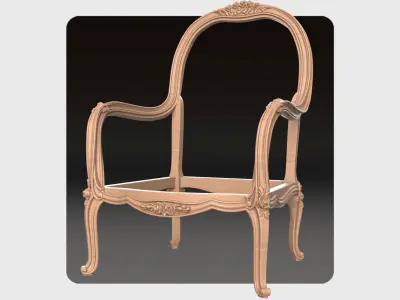 Carved sofa for cnc 13 3D model