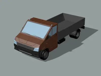 Flatbed truck 3D model