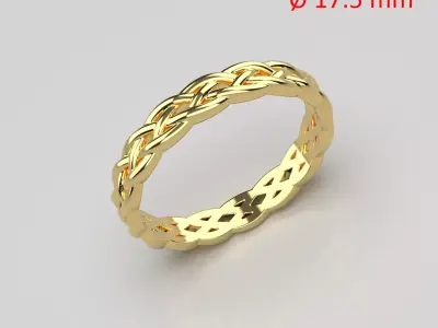 Women ring with binding 17 5 mm 3D print model