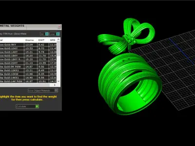 luxury bow elegant ring 3D print model