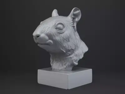Squirrel Bust - Animal Figurine 3D print model