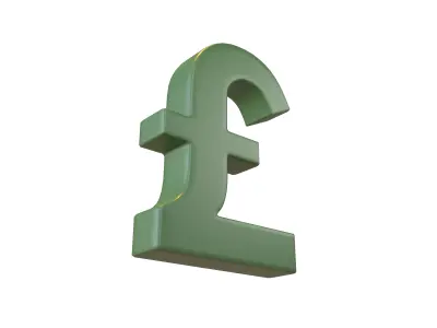 Pound Symbol v2 003 Low-poly 3D model