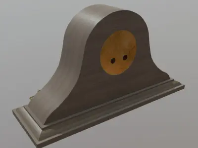 Mantle clock Low-poly 3D model