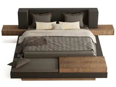 sport and wood bed  3D model