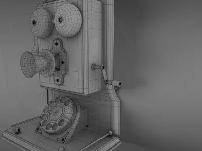 Wall telephone 3D model