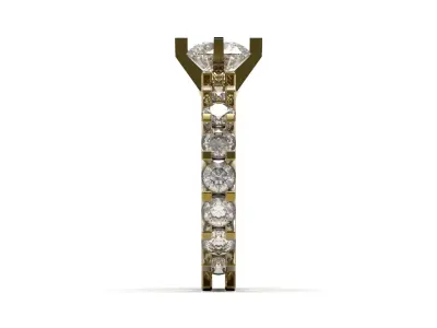 File for a full diamond solitaire ring sr0128 3D print model