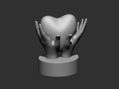 Full hands love 3D print model