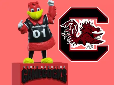NCAA - South Carolina Gamecocks mascot statue  3D print model