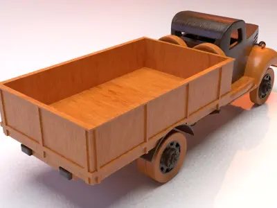 Wooden Truck 3D model