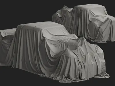 Vintage Car Cover Collection 3D model