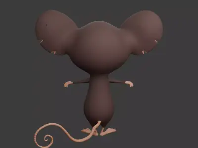 Mouse Cartoon 02 3D model