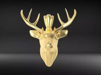 Deer Head Pendant  3D print model
