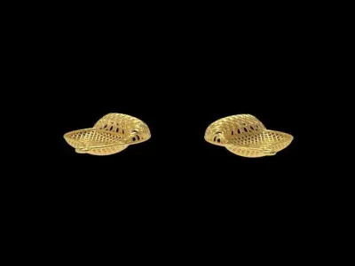 Fusion Gold Earrings C01 3D print model