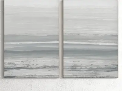 Plaster Two Photo Frame 147 Low-poly 3D model