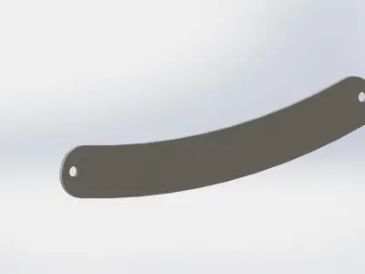 Stripes metal plate with holes 3D print model