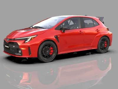 Toyota Corolla GR 2022 HQ interior  3D model