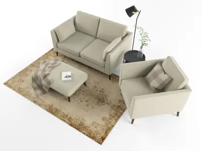 Sofa Cameron Set 3D model