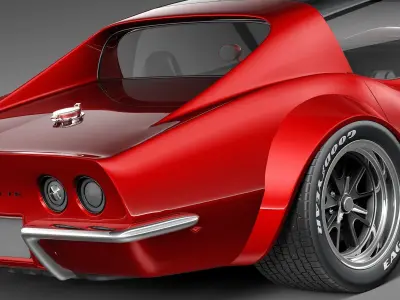 Chevrolet Corvette C3 1969 pro touring 3D Model 3D model