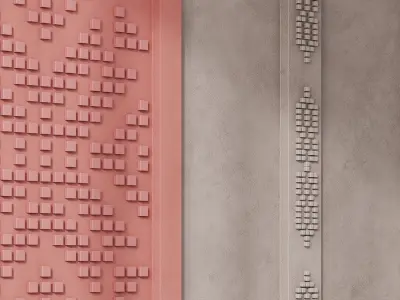 68 Mosaic Headboard 3D model