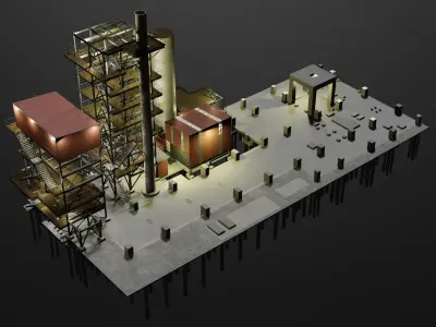 Industrial building 005 3D model