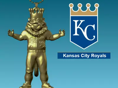MLB - Necklaces KANSAS CITY ROYALS - Hanging Figurine  3D print model