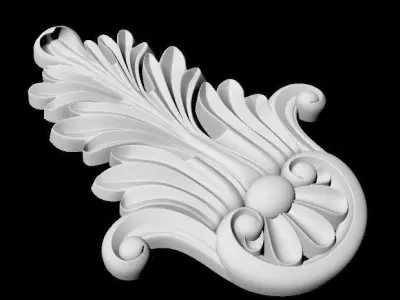 Central decor ornament for furniture 3D model 93