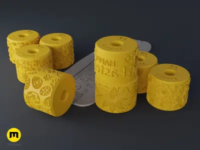 Texture Rollers Easter Patterns Free 3D print model