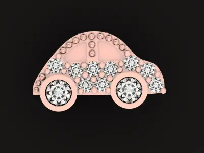 car brooch 1372 3D print model