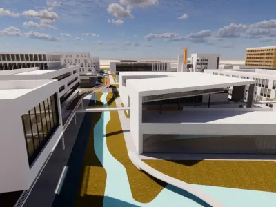 School - GLASS BRIDGE 3D model