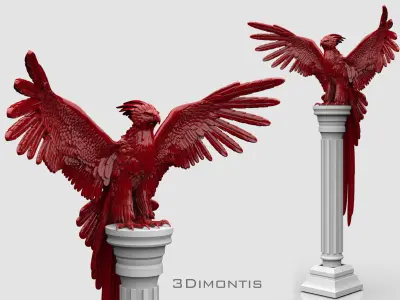 phoenix sculpture 3D print model