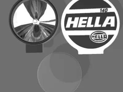 Rallye headlights for scale autos with 10 covers 3D print model