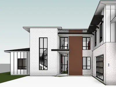 4 Bedroom 6 Bath 2 Story Single Family Home 3D model
