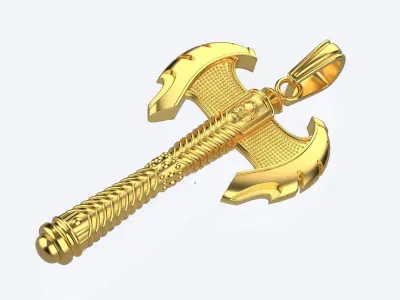 Amulet double-sided Ax of Perun 3D print model