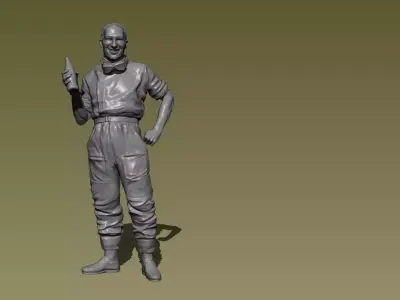 Stirling Moss figure to print 3D print model