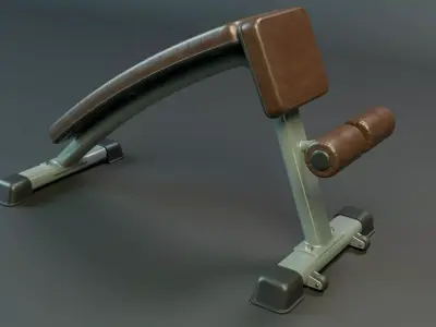 Abs bench PBR Low-poly 3D model