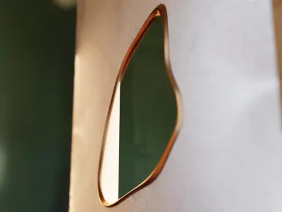 Organic Bronze Zen Mirror 3D model