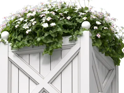 Flower Garden Planter Box Patio 3D model