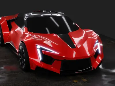 W-Motors Fenyr SuperSport Low-poly 3D model