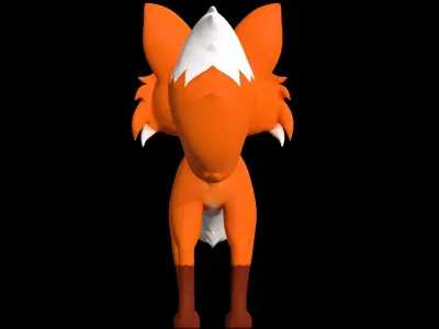 Cartoon Fox Low-poly 3D model shop