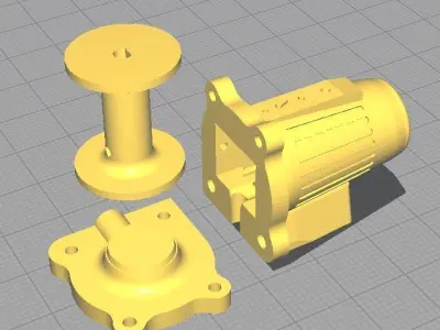 rc winch warn 1 10 for scale car 3D print model