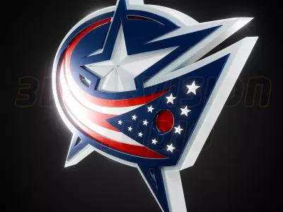 Columbus Blue Jackets logo - Cinematic - 3D print 3D model