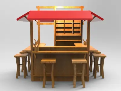 street drink bar 3D model